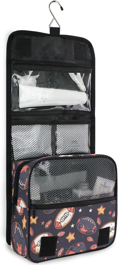 Hanging Travel Toiletry Bag Kit Makeup Case Cosmetics Organizer for Men Women (cow pattern)