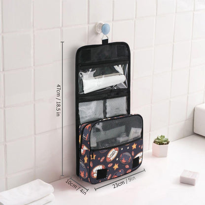 Hanging Travel Toiletry Bag Kit Makeup Case Cosmetics Organizer for Men Women (cow pattern)