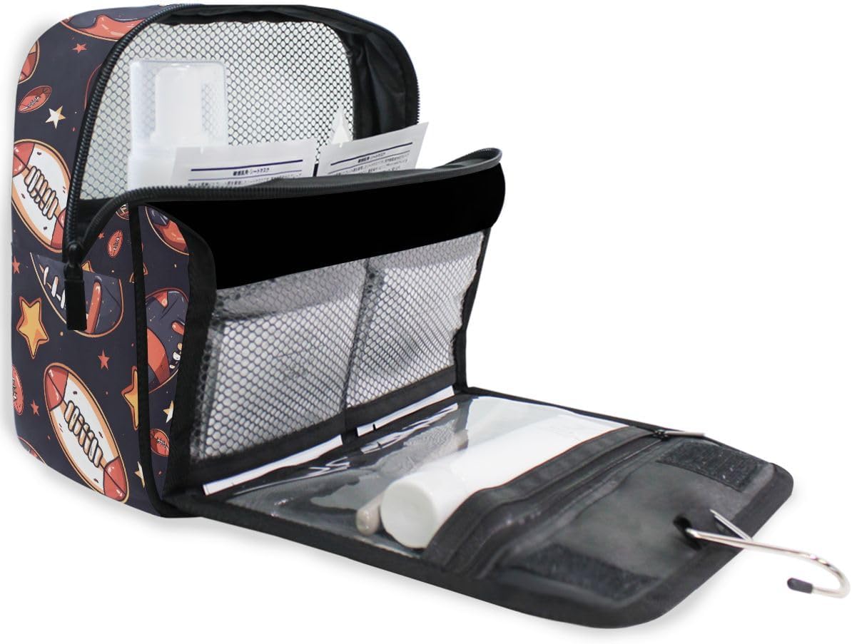 Hanging Travel Toiletry Bag Kit Makeup Case Cosmetics Organizer for Men Women (cow pattern)