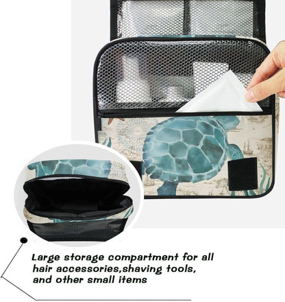 Hanging Travel Toiletry Bag Kit Makeup Case Cosmetics Organizer for Men Women (cow pattern)