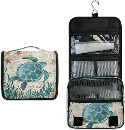 Hanging Travel Toiletry Bag Kit Makeup Case Cosmetics Organizer for Men Women (cow pattern)