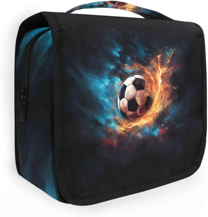 Hanging Travel Toiletry Bag Kit Makeup Case Cosmetics Organizer for Men Women (cow pattern)