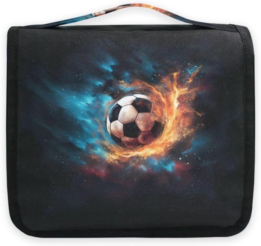 Hanging Travel Toiletry Bag Kit Makeup Case Cosmetics Organizer for Men Women (cow pattern)
