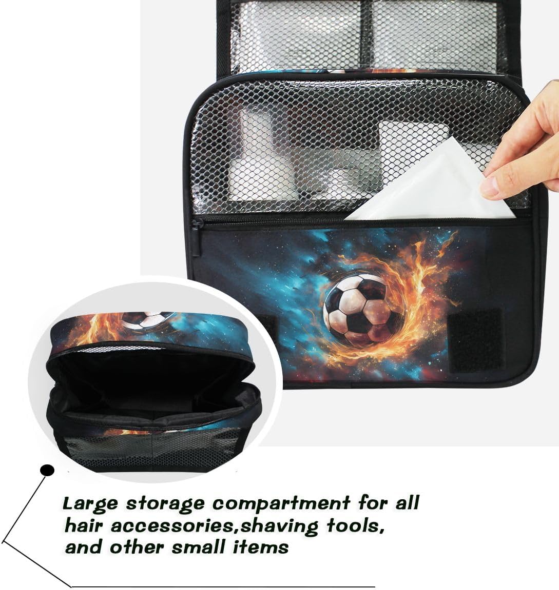 Hanging Travel Toiletry Bag Kit Makeup Case Cosmetics Organizer for Men Women (cow pattern)