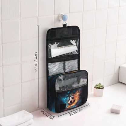 Hanging Travel Toiletry Bag Kit Makeup Case Cosmetics Organizer for Men Women (cow pattern)