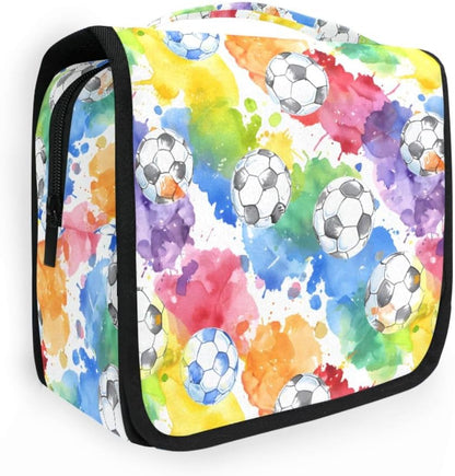 Hanging Travel Toiletry Bag Kit Makeup Case Cosmetics Organizer for Men Women (cow pattern)