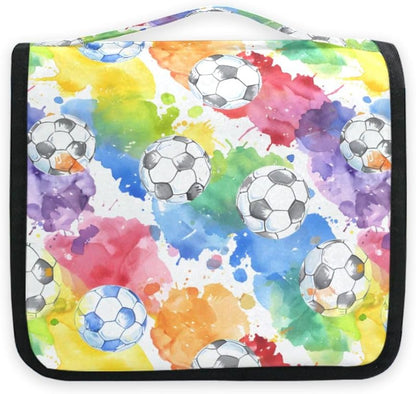 Hanging Travel Toiletry Bag Kit Makeup Case Cosmetics Organizer for Men Women (cow pattern)