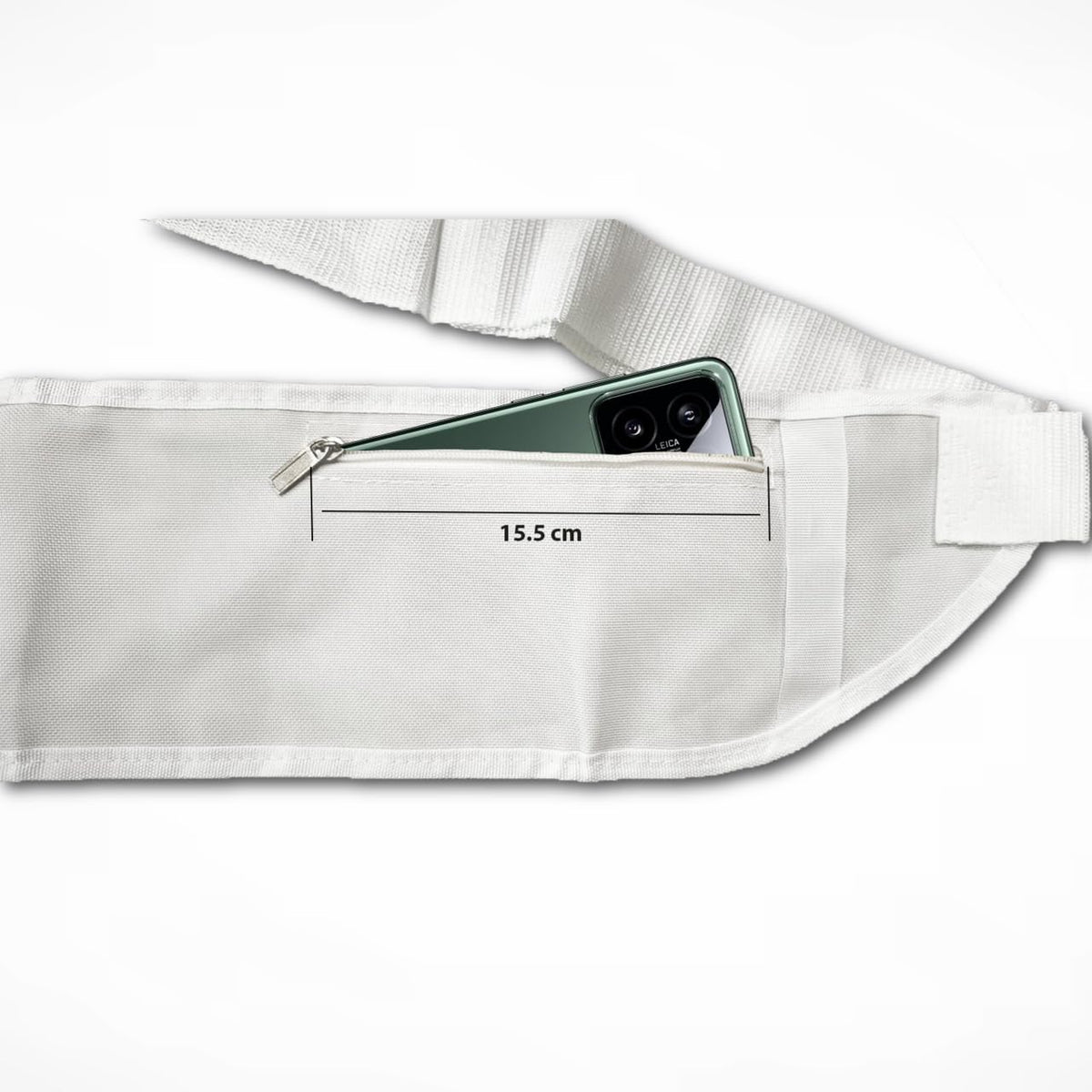 Free-Size Adjustable Ihram Belt with Phone Holder Anti Theft Travel Money Belt Waist Belt for Hajj Umrah Or Sports Belt White for Men and Women
