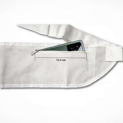 Free-Size Adjustable Ihram Belt with Phone Holder Anti Theft Travel Money Belt Waist Belt for Hajj Umrah Or Sports Belt White for Men and Women