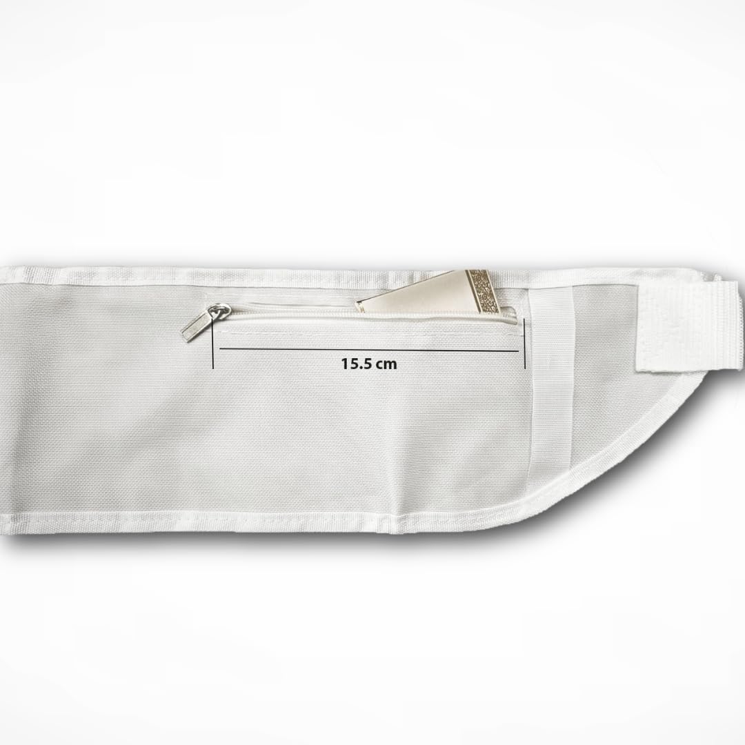 Free-Size Adjustable Ihram Belt with Phone Holder Anti Theft Travel Money Belt Waist Belt for Hajj Umrah Or Sports Belt White for Men and Women