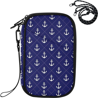 Travel Document Organizer 21×14×3 CM | Polyester Oxford Sturdy Shape Multi-Way Carry for Men Women Outdoor Navy Berth