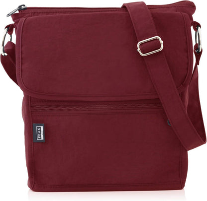 Crossbody Travel Purse with RFID Blocking Pocket and Lifetime Recovery Service. Nylon Shoulder Bag