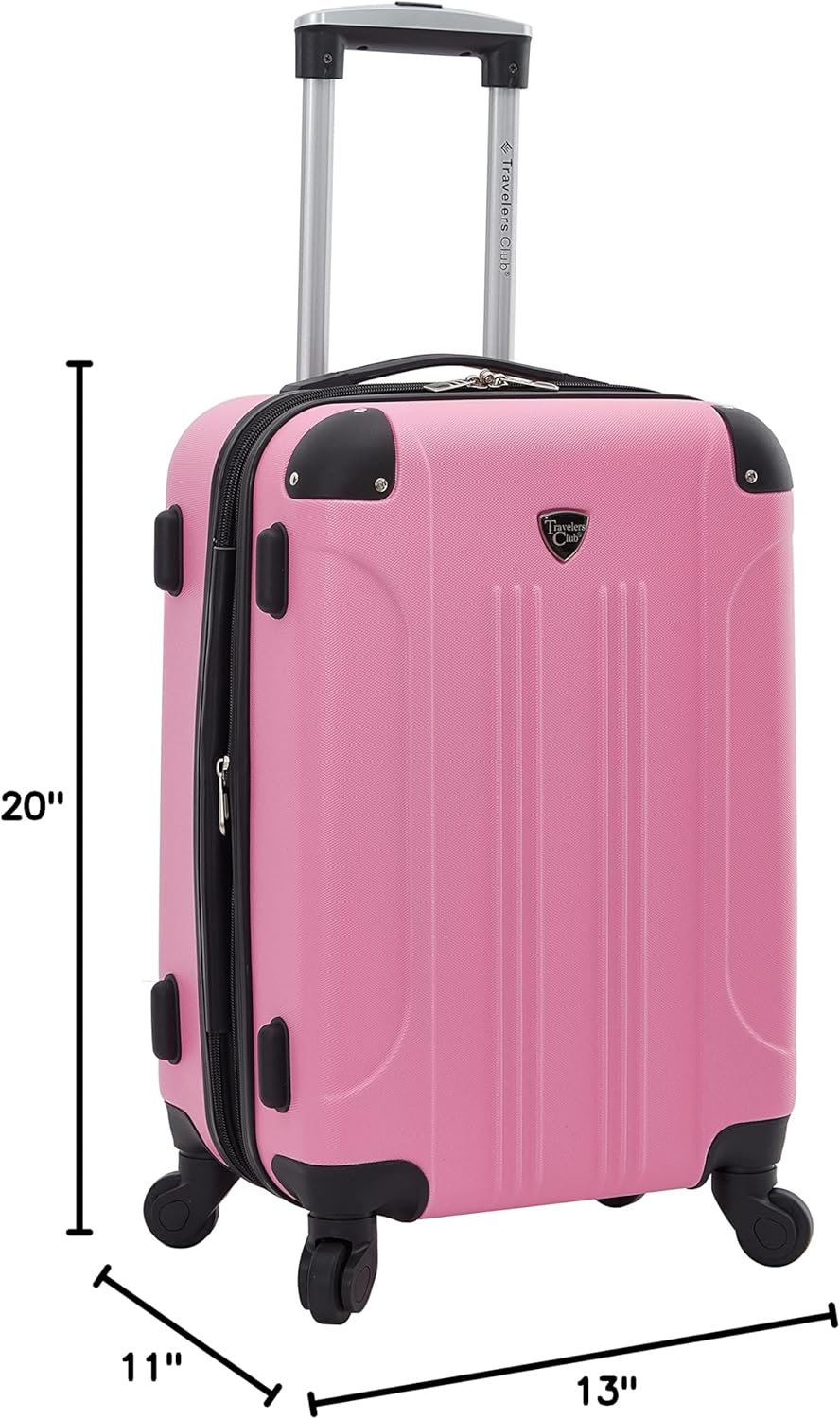 Chicago Hardside Expandable Spinner Luggage, Teal, 22" Carry-On