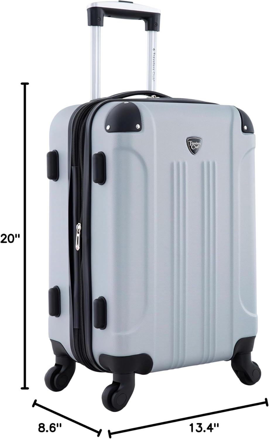 Chicago Hardside Expandable Spinner Luggage, Teal, 22" Carry-On