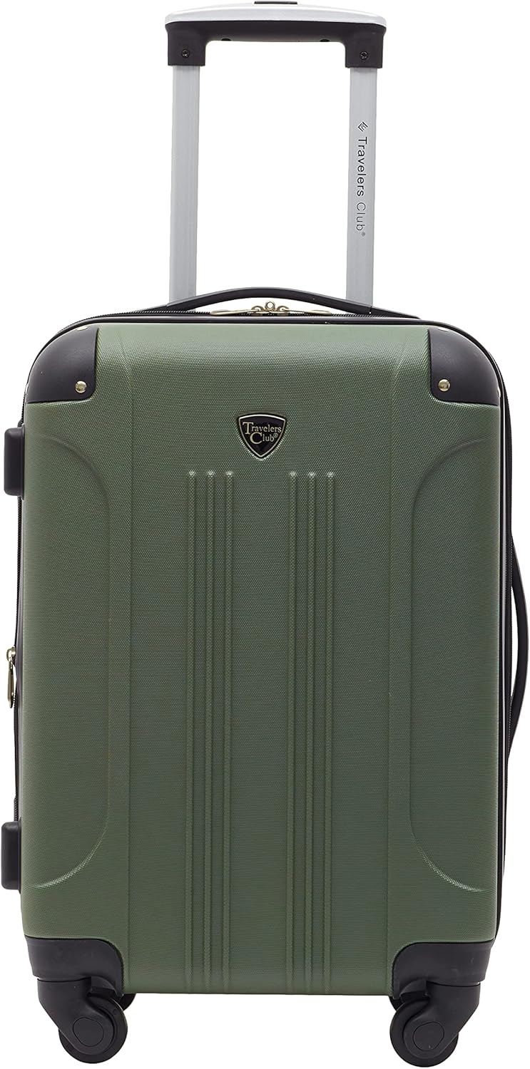 Chicago Hardside Expandable Spinner Luggage, Teal, 22" Carry-On