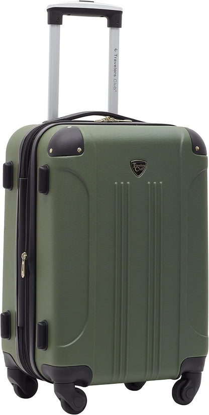 Chicago Hardside Expandable Spinner Luggage, Teal, 22" Carry-On