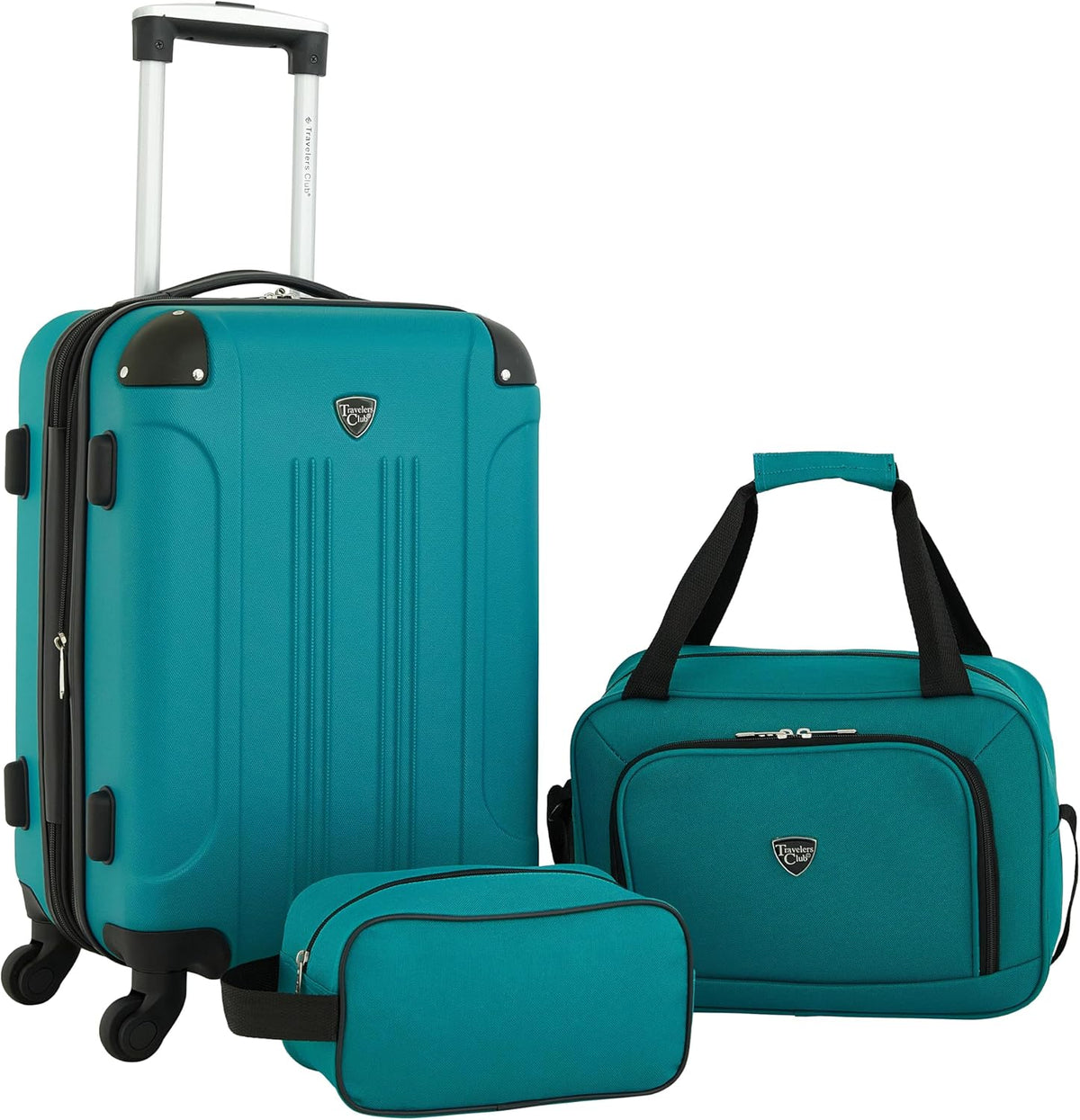 Chicago Hardside Expandable Spinner Luggage, Teal, 22" Carry-On