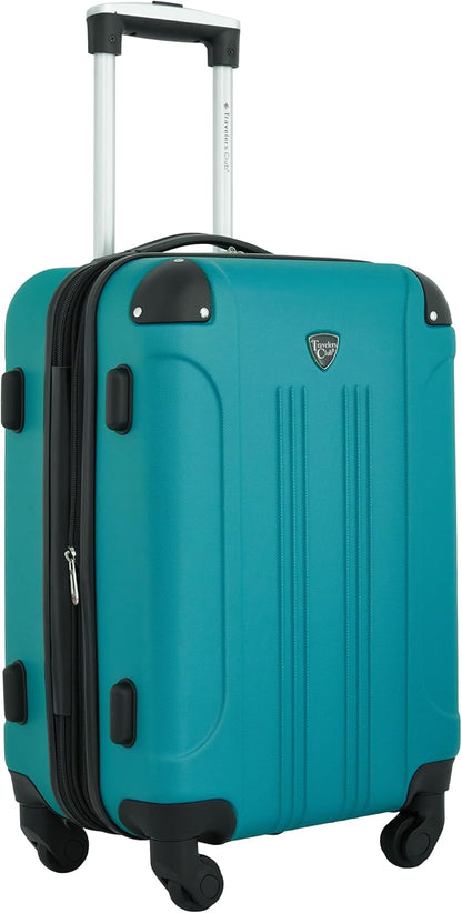 Chicago Hardside Expandable Spinner Luggage, Teal, 22" Carry-On