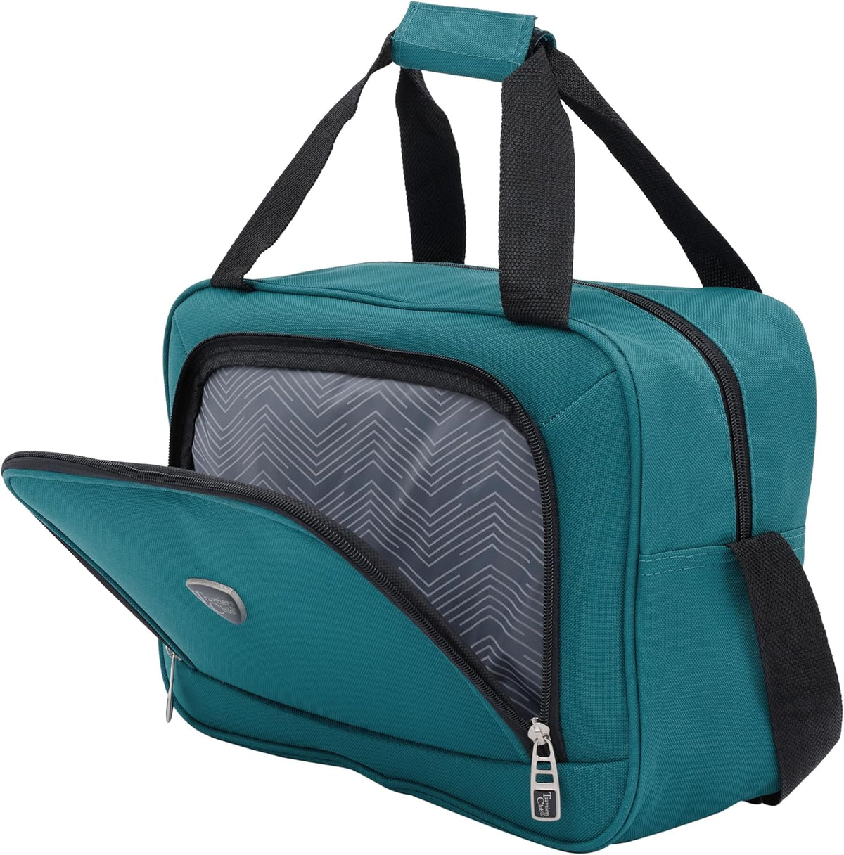 Chicago Hardside Expandable Spinner Luggage, Teal, 22" Carry-On