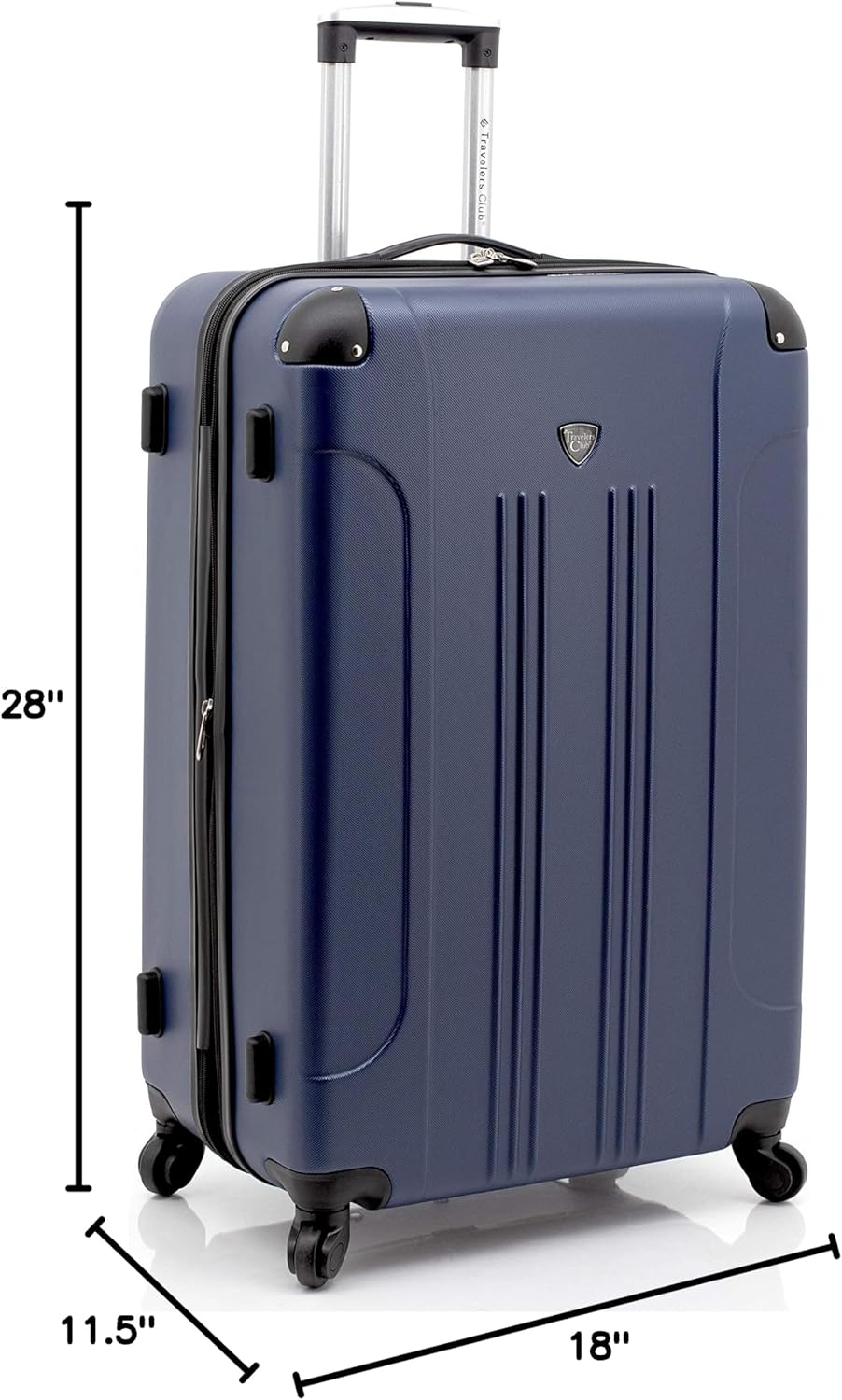 Chicago Hardside Expandable Spinner Luggage, Teal, 22" Carry-On