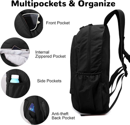 Waterproof Foldable Backpack, 25L Lightweight Hiking Daypack, Pink | with Wet Pocket & Chest Strap, Collapsible, Packable, Anti Theft, for Women, for Outdoor Travel Sports Gym Theme Park