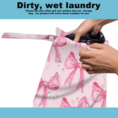 2Pcs Turtle Wet Bag 12x10 Inch, Starfish Waterproof Reusable Wet Dry Bags, Sea Weed Washable Travel Laundry Bags for Swimsuit Beach Diapers Dirty Yoga Gym Clothes, Sea Turtle Gifts for Women Friend
