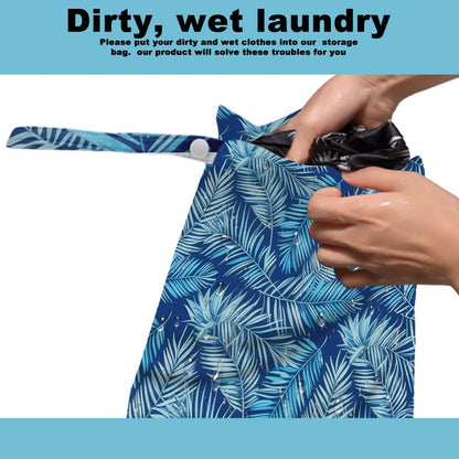 2Pcs Turtle Wet Bag 12x10 Inch, Starfish Waterproof Reusable Wet Dry Bags, Sea Weed Washable Travel Laundry Bags for Swimsuit Beach Diapers Dirty Yoga Gym Clothes, Sea Turtle Gifts for Women Friend