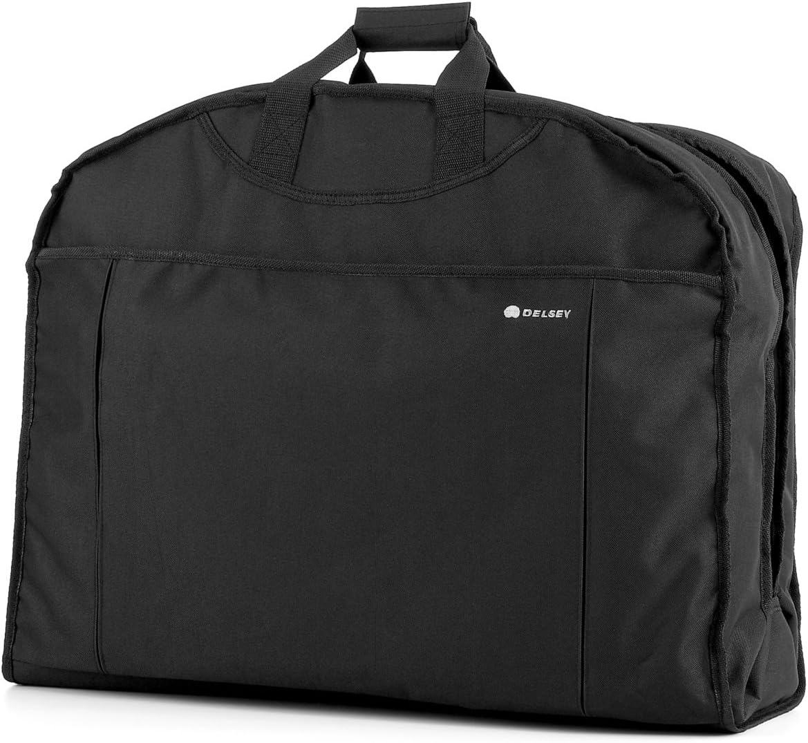 DELSEY PARIS Garment Bags Lightweight Hanging Travel Bag, Black, 52 Inch