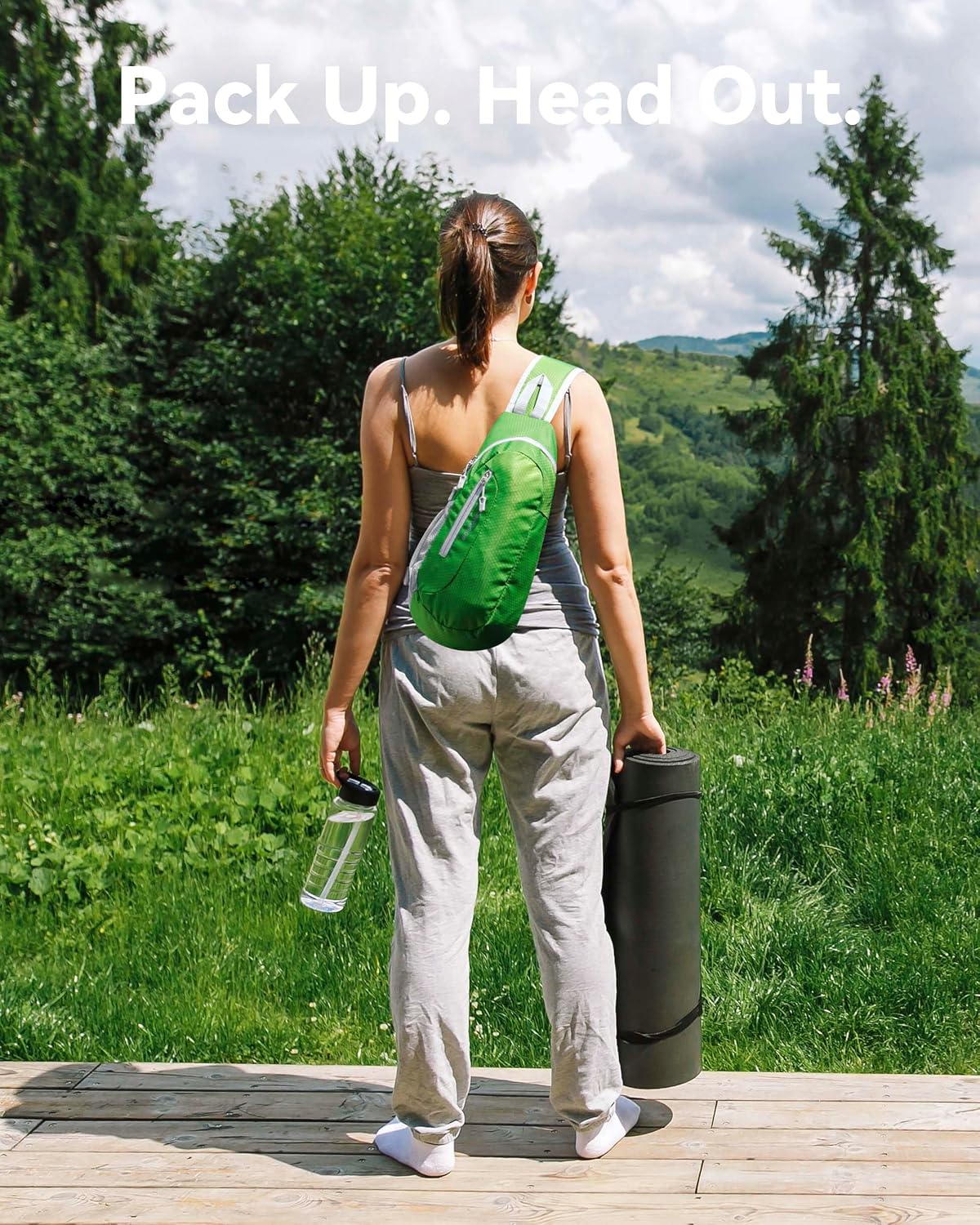Unisex Honeycomb Jacquard Small Sling Bag Slim Sling Backpack Crossbody Chest Bag for Hiking Travel