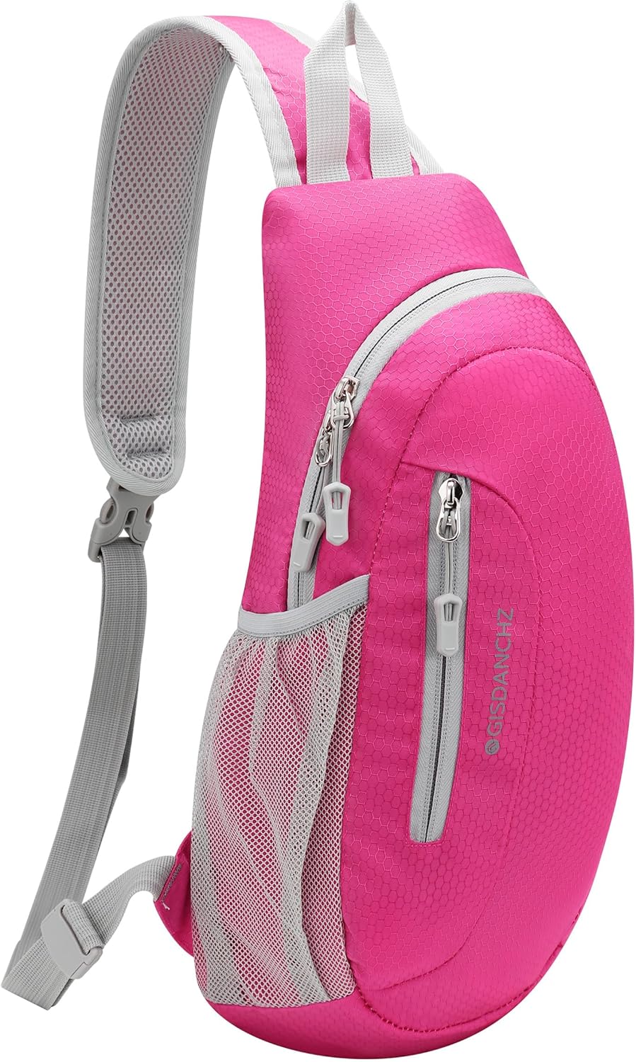 Unisex Honeycomb Jacquard Small Sling Bag Slim Sling Backpack Crossbody Chest Bag for Hiking Travel