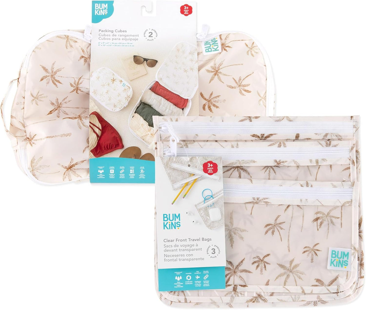 Disney Packing Cubes for Travel Bag, Organize Luggage with Compression Bags, Essential Traveling Accessories, Pack Carry On Suitcase for Clothes or Toiletries, Set of 2 Sizes, Winnie the Pooh