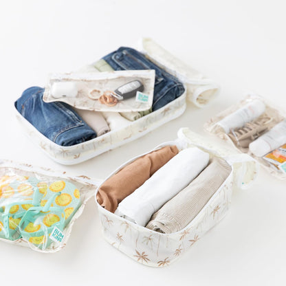 Disney Packing Cubes for Travel Bag, Organize Luggage with Compression Bags, Essential Traveling Accessories, Pack Carry On Suitcase for Clothes or Toiletries, Set of 2 Sizes, Winnie the Pooh