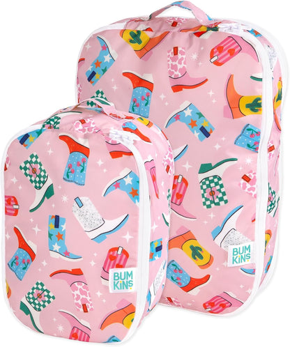 Disney Packing Cubes for Travel Bag, Organize Luggage with Compression Bags, Essential Traveling Accessories, Pack Carry On Suitcase for Clothes or Toiletries, Set of 2 Sizes, Winnie the Pooh