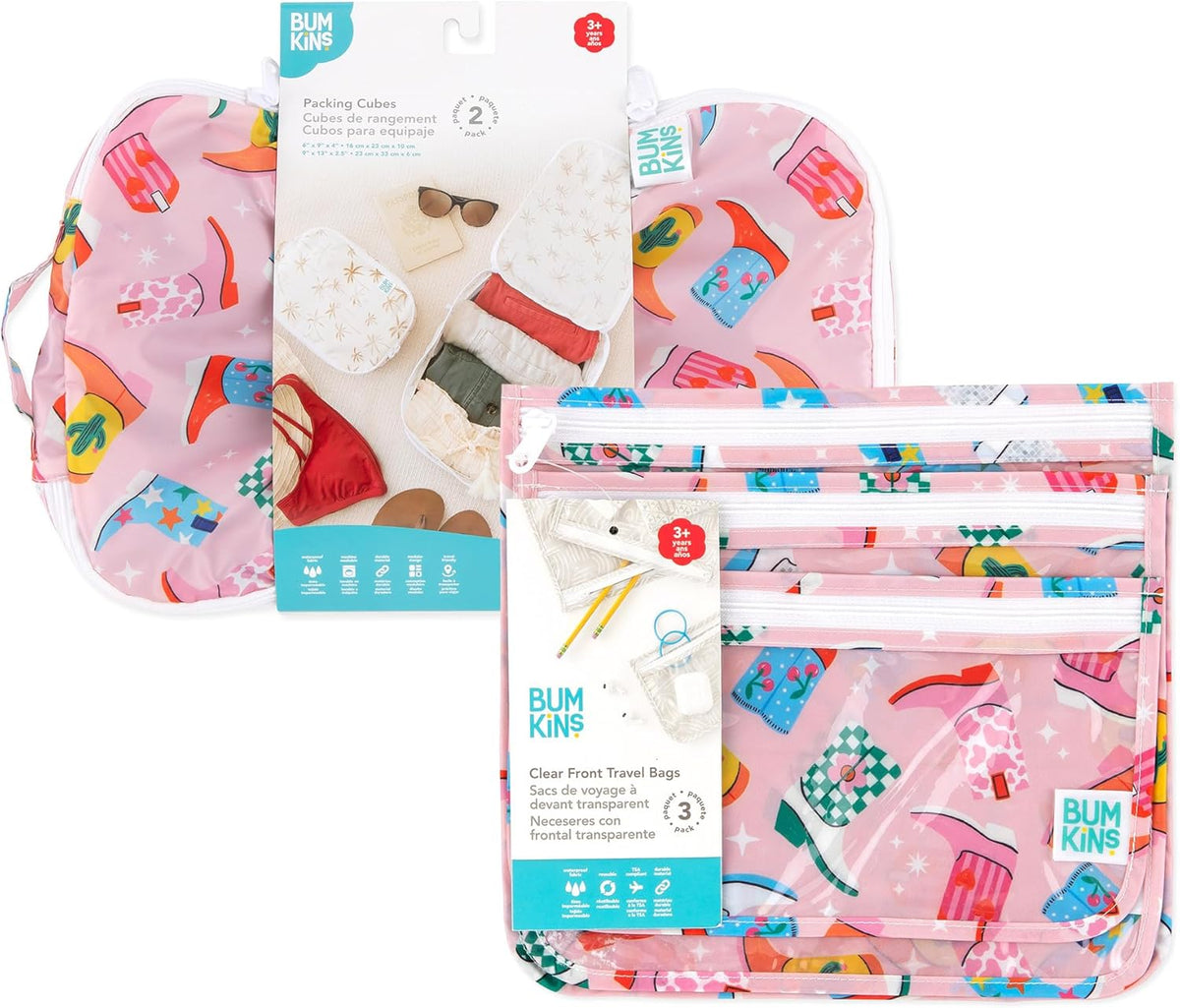Disney Packing Cubes for Travel Bag, Organize Luggage with Compression Bags, Essential Traveling Accessories, Pack Carry On Suitcase for Clothes or Toiletries, Set of 2 Sizes, Winnie the Pooh