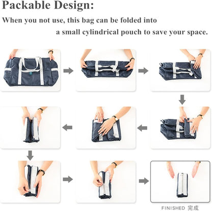 Foldable Travel Duffel Bag, Sports Duffels Gym Bag, Rainproof Nylon Totes, Sports Shoulder Handbag, Lightweight Duffle Bags For Women & Men, Outdoor Weekend Bag, P.Travel Series