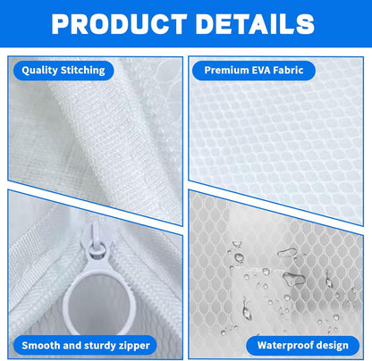 2Pcs Standing Toiletry Bag, Upright Waterproof Travel Toiletry Bag, Translucent Portable Foldable Makeup Cosmetic Bag, Leakproof Travel Organizer Pouch for Bathroom, Gym, Business Trip,Family Travel
