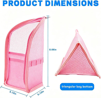 2Pcs Standing Toiletry Bag, Upright Waterproof Travel Toiletry Bag, Translucent Portable Foldable Makeup Cosmetic Bag, Leakproof Travel Organizer Pouch for Bathroom, Gym, Business Trip,Family Travel