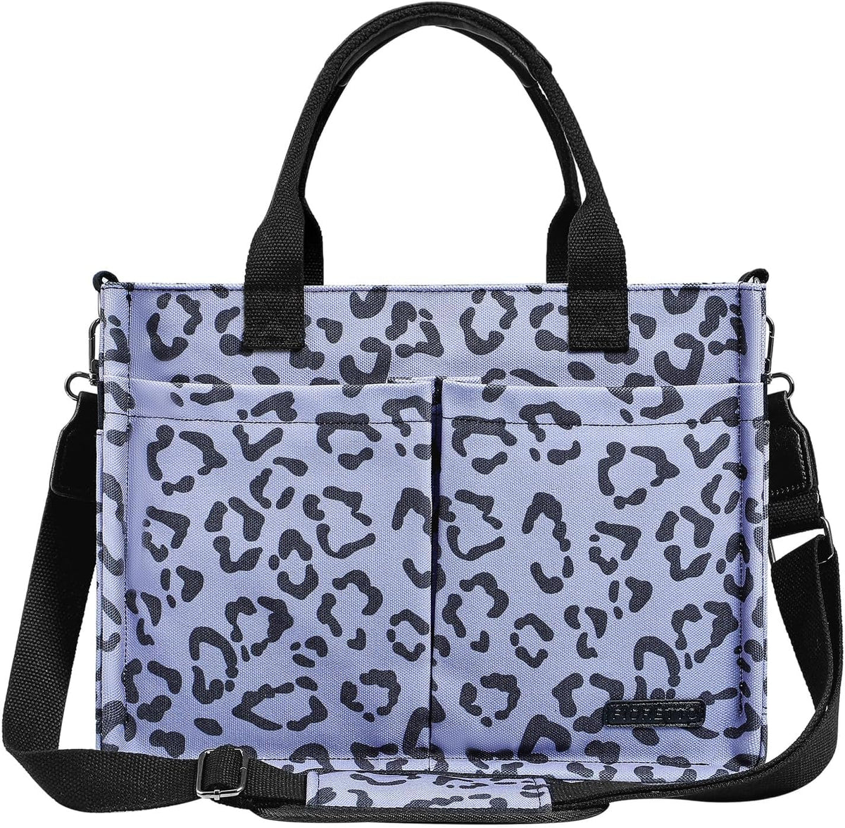 Womens Canvas Tote Bag Purse with Individual Compartment, Zipper Top, Reinforced Bottom & Luggage Sleeve