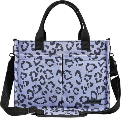 Womens Canvas Tote Bag Purse with Individual Compartment, Zipper Top, Reinforced Bottom & Luggage Sleeve