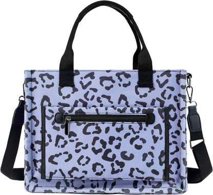 Womens Canvas Tote Bag Purse with Individual Compartment, Zipper Top, Reinforced Bottom & Luggage Sleeve