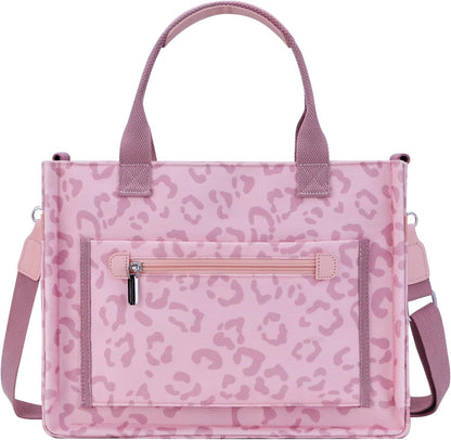 Womens Canvas Tote Bag Purse with Individual Compartment, Zipper Top, Reinforced Bottom & Luggage Sleeve