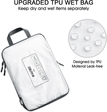 6 Set Compression Packing Cubes, 3 sizes Travel Packing Organizers for Suitcases, Expandable Luggage Suitcase Storage Bags Set, Lightweight Packing Cubes Travel Essentials