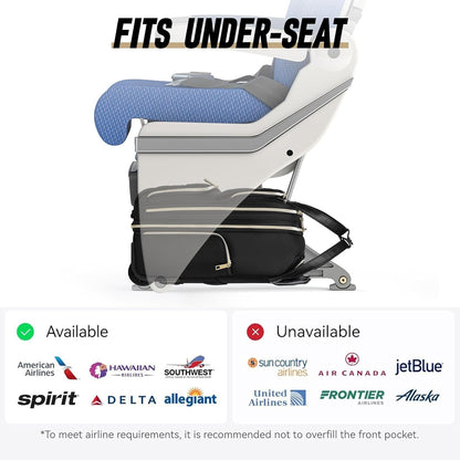 Carry-On Underseat Luggage with Wheels,Underseat Lightweight Suitcase for Women,16 inch Airlines Luggage for Overnight Business Travel