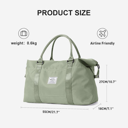 Pink Gym Bag with Wet Pocket, Foldable Travel Duffle Bag Carry On Weekender Bags for Women, Waterproof Overnight Bag for Travel, Gym, Yoga