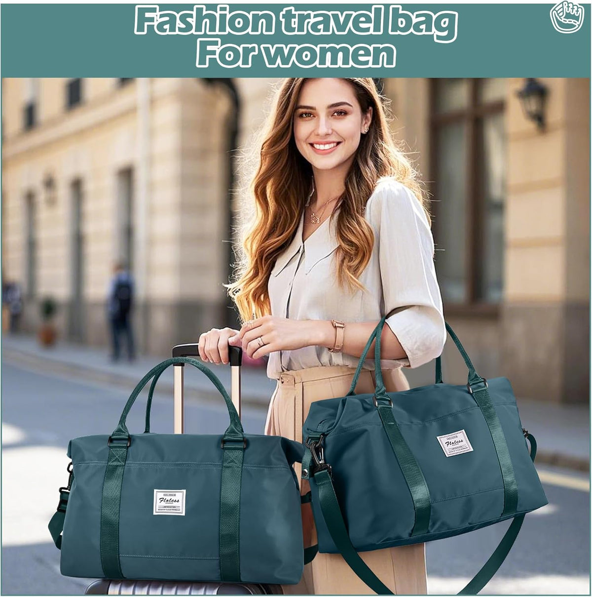 Pink Gym Bag with Wet Pocket, Foldable Travel Duffle Bag Carry On Weekender Bags for Women, Waterproof Overnight Bag for Travel, Gym, Yoga