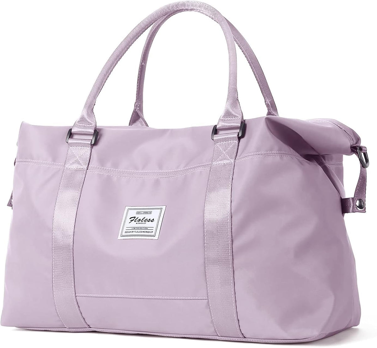 Pink Gym Bag with Wet Pocket, Foldable Travel Duffle Bag Carry On Weekender Bags for Women, Waterproof Overnight Bag for Travel, Gym, Yoga