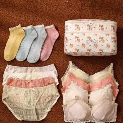 Travel Multi-function Underwear Organize Storage Bag Portable Bra Socks Lingerie Accessories Pack Cube Toiletry Bag