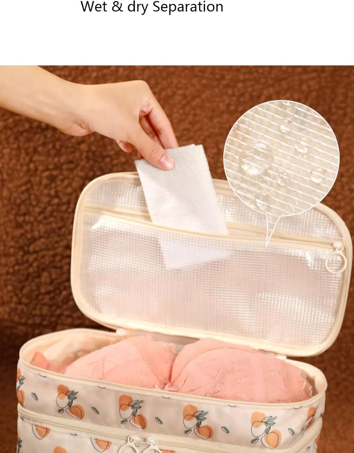 Travel Multi-function Underwear Organize Storage Bag Portable Bra Socks Lingerie Accessories Pack Cube Toiletry Bag