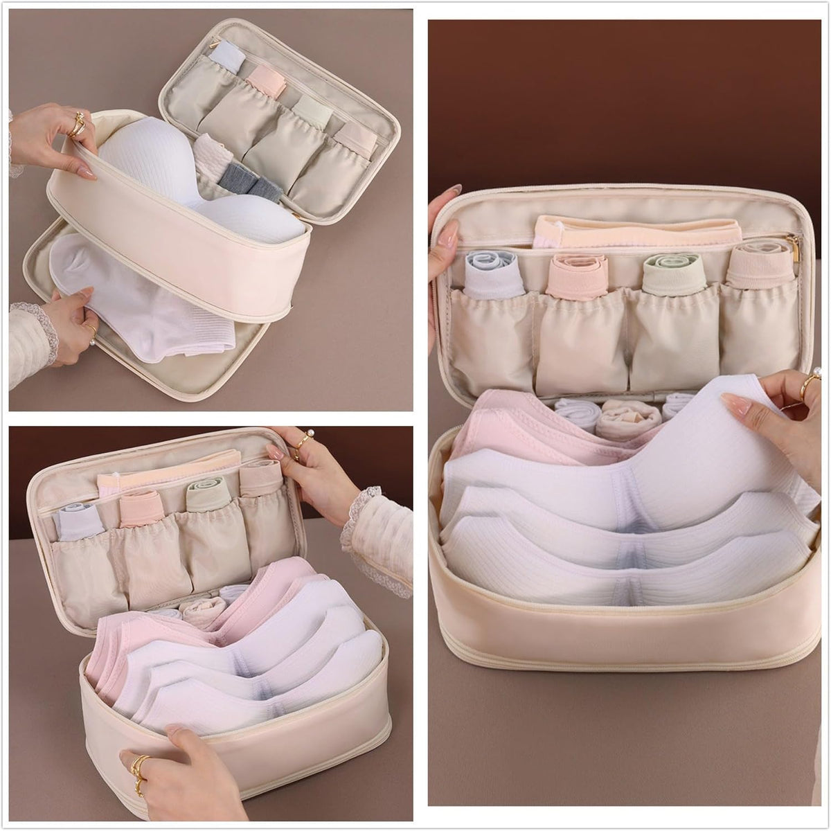 Travel Multi-function Underwear Organize Storage Bag Portable Bra Socks Lingerie Accessories Pack Cube Toiletry Bag