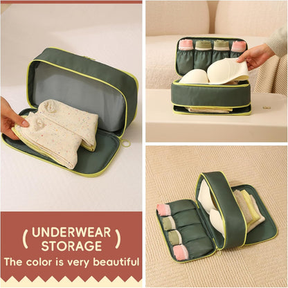 Travel Multi-function Underwear Organize Storage Bag Portable Bra Socks Lingerie Accessories Pack Cube Toiletry Bag